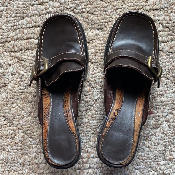 Vintage Y2K Chunky Heels Mudd Brown Leather 7.5 - Picture 2 of 7